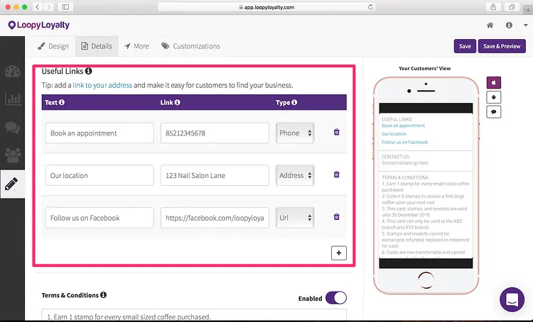 Loopy Loyalty screen: How to Create Digital Loyalty Cards that Drive Customers to your Nail Salon