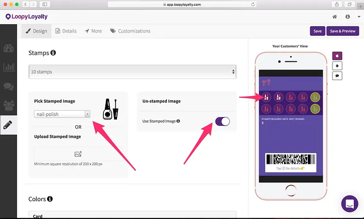 Loopy Loyalty screen: How to Create Digital Loyalty Cards that Drive Customers to your Nail Salon