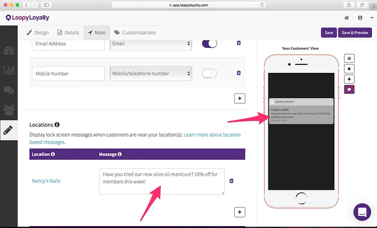 Loopy Loyalty screen: How to Create Digital Loyalty Cards that Drive Customers to your Nail Salon
