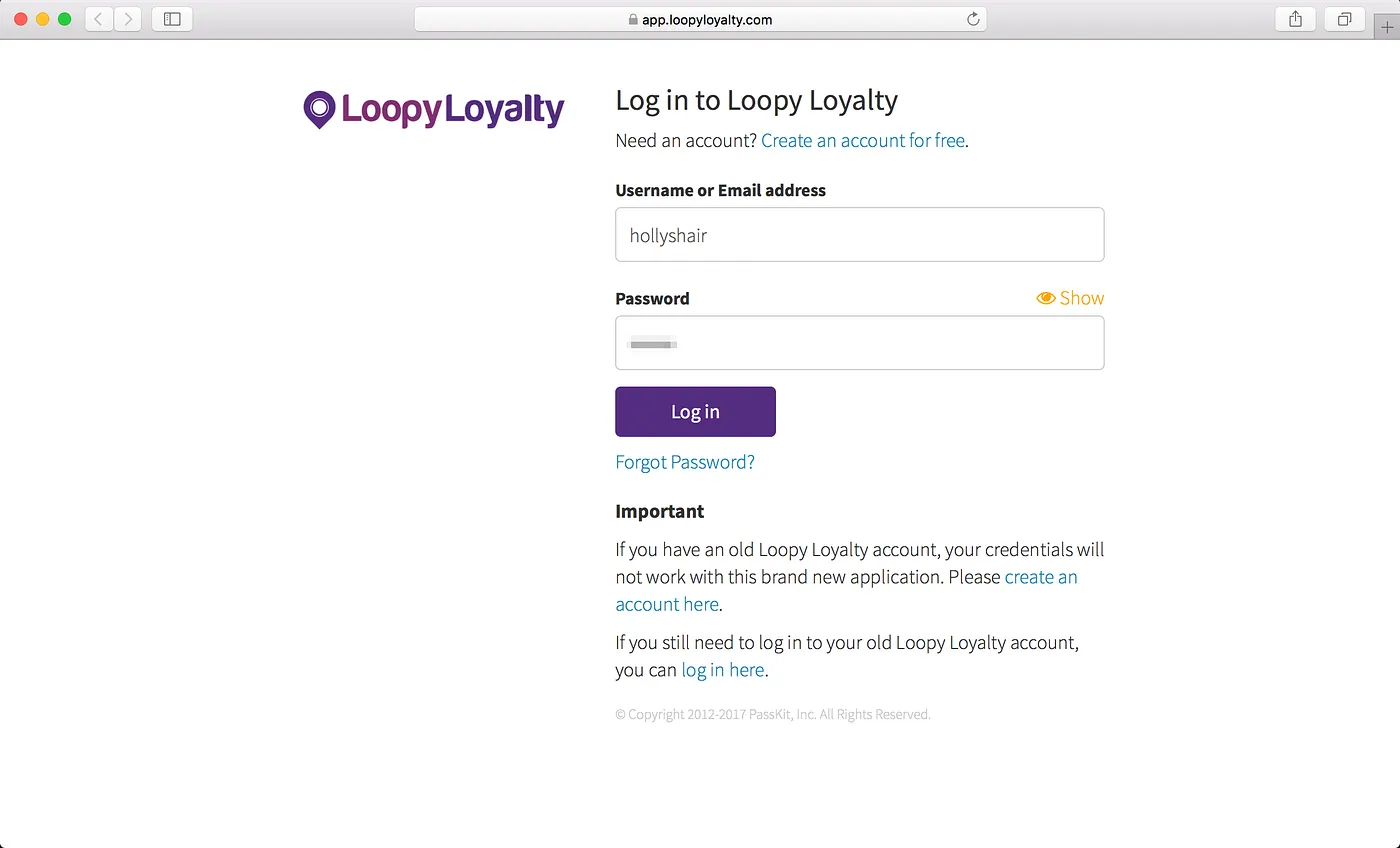 Loopy Loyalty screen: Find out who your most loyal customers are and reward them over the web