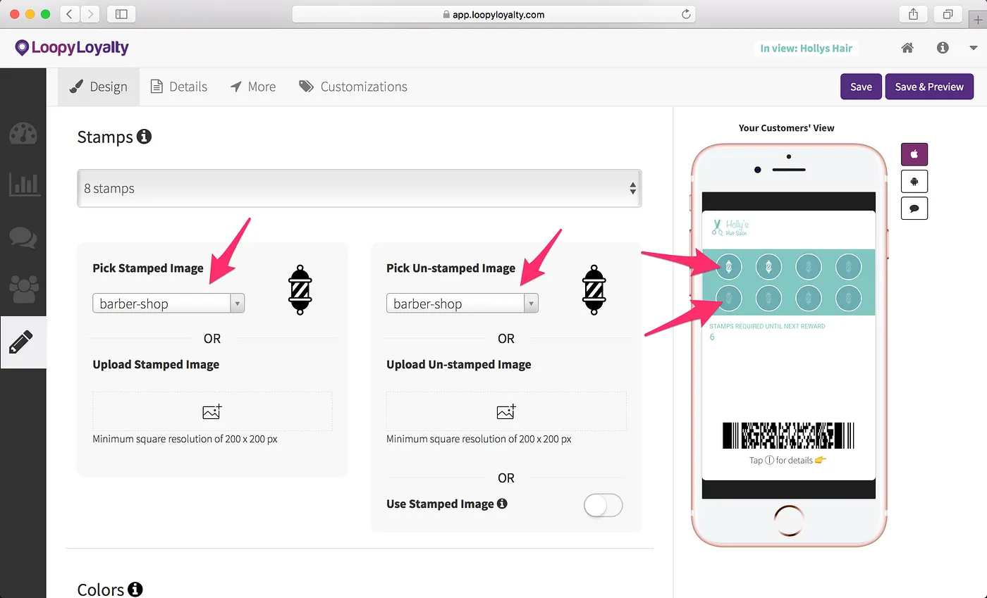 Loopy Loyalty screen: How to Create Digital Punch Cards for your Hair Salon in under 15 minutes