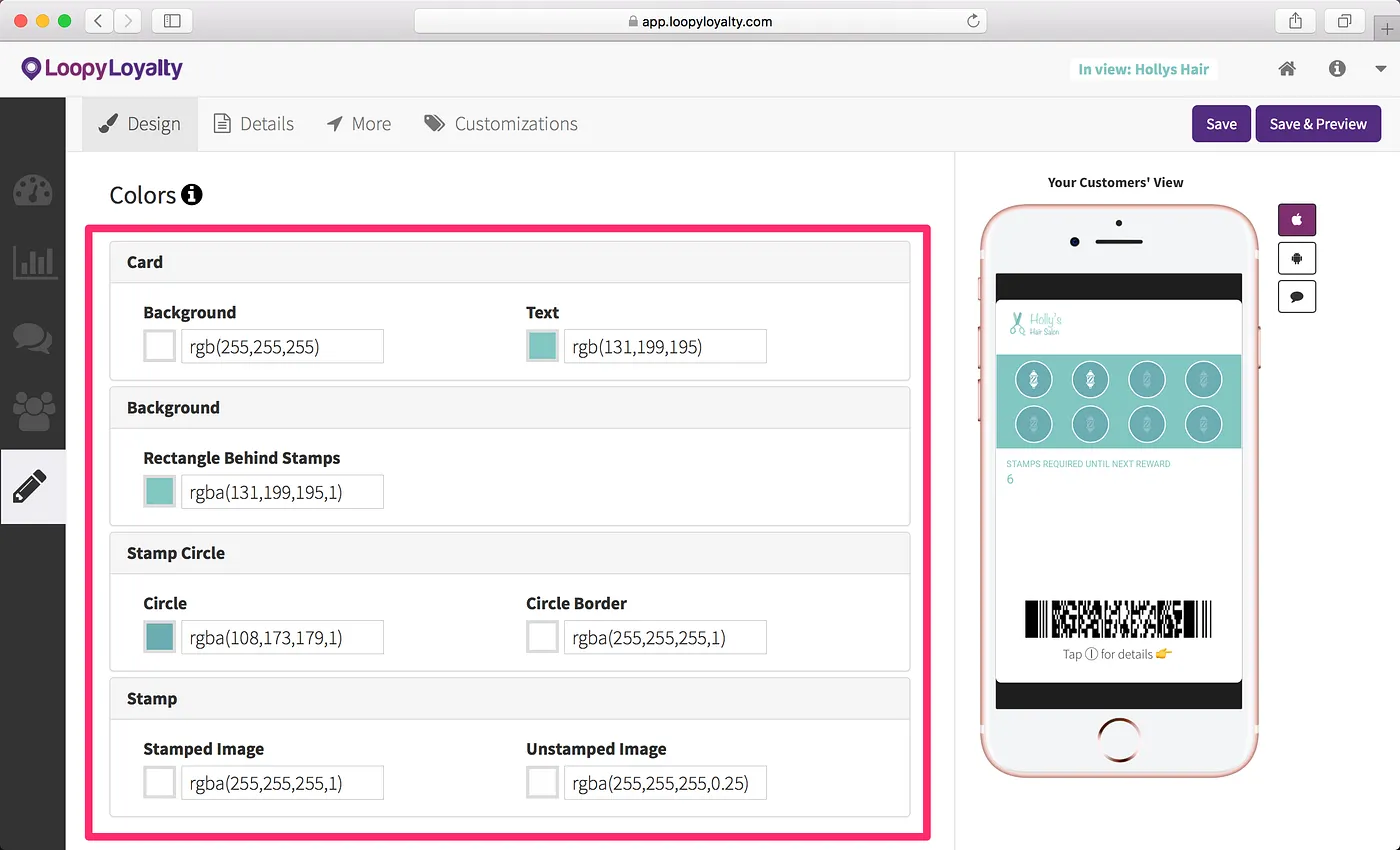 Loopy Loyalty screen: How to Create Digital Punch Cards for your Hair Salon in under 15 minutes