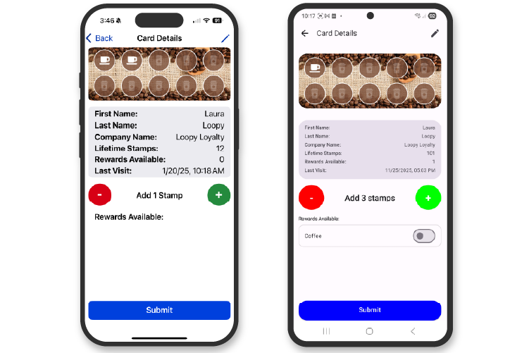 Stamper app stamp and reward instantly