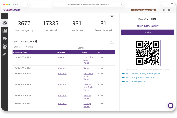 Loopy Loyalty Shareable Signup
              Link