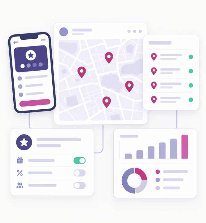 Locations one loyalty program, multiple locations