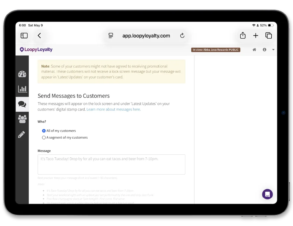 Loopy Loyalty Messaging 1-2-3